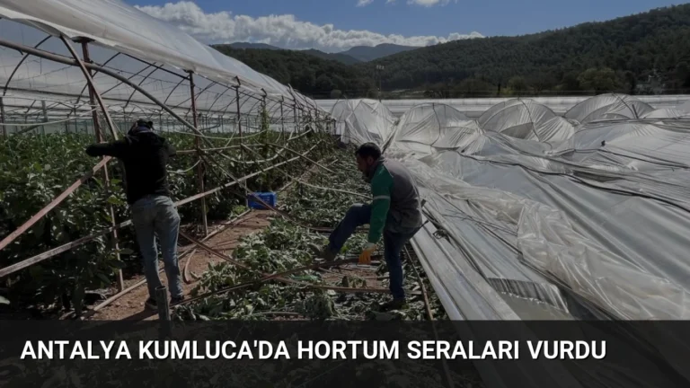 Antalya Kumluca’da Hortum Seraları Vurdu