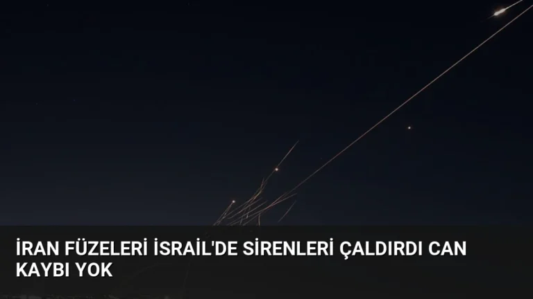 İran Füzeleri İsrail’de Sirenleri Çaldırdı Can Kaybı Yok