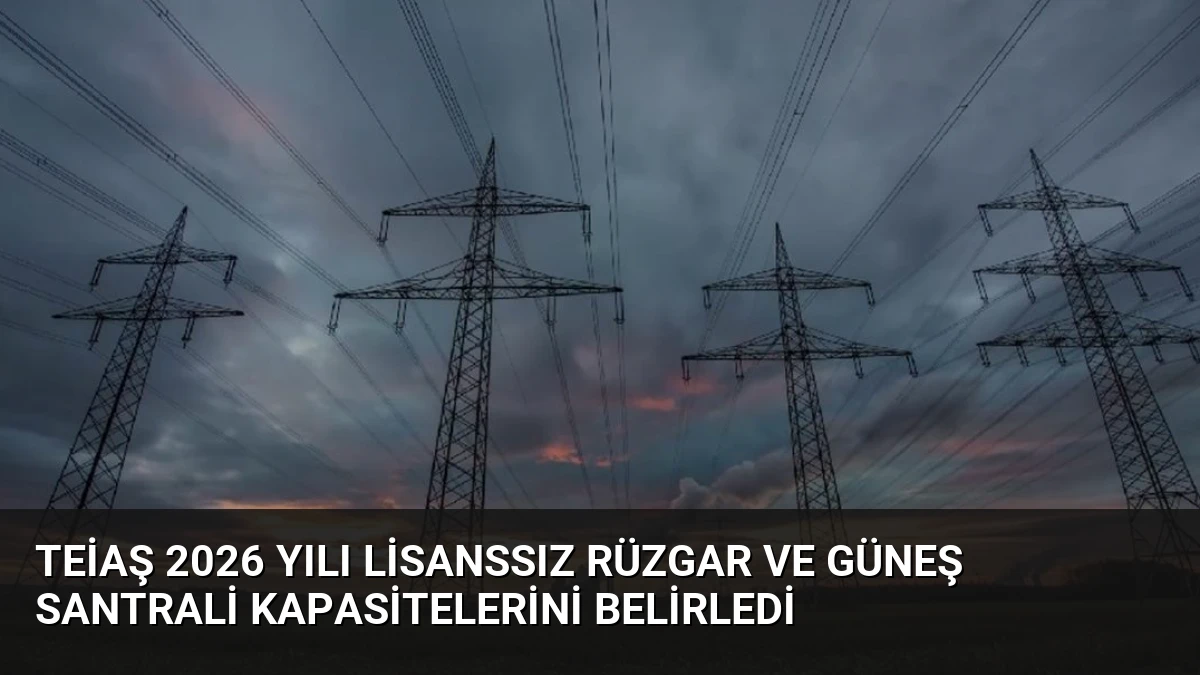 TEİAŞ 2026 Yılı Lisanssız Rüzgar ve Güneş Santrali Kapasitelerini Belirledi