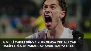 A Milli Takım Dünya Kupası'nda Yer Alacak Rakipleri ABD Paraguay Avustralya Oldu
