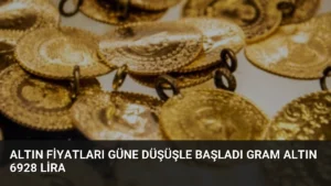 Altın Fiyatları Güne Düşüşle Başladı Gram Altın 6928 Lira