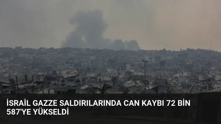 İsrail Gazze Saldırılarında Can Kaybı 72 Bin 587’ye Yükseldi
