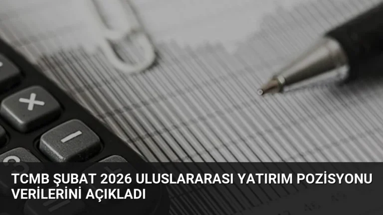 TCMB Şubat 2026 Uluslararası Yatırım Pozisyonu Verilerini Açıkladı