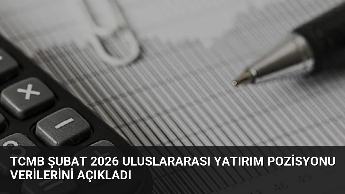 TCMB Şubat 2026 Uluslararası Yatırım Pozisyonu Verilerini Açıkladı
