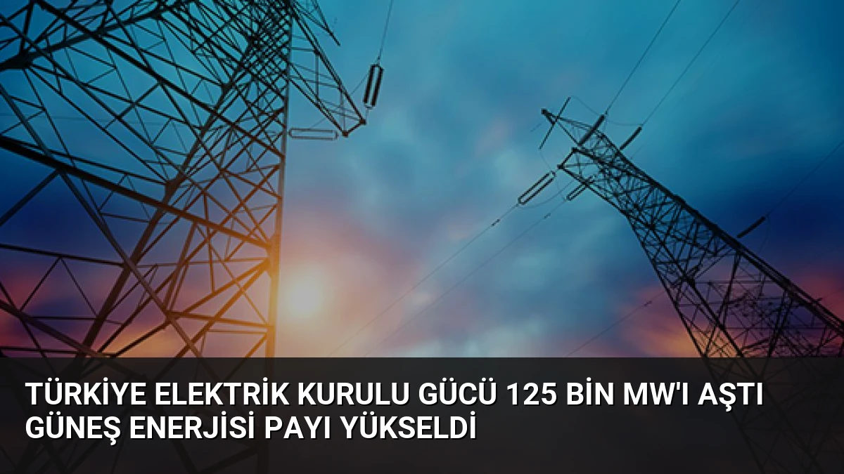 Türkiye Elektrik Kurulu Gücü 125 Bin MW’ı Aştı Güneş Enerjisi Payı Yükseldi