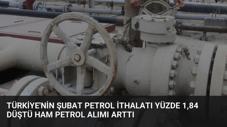 Türkiye’nin Şubat Petrol İthalatı Yüzde 1,84 Düştü Ham Petrol Alımı Arttı