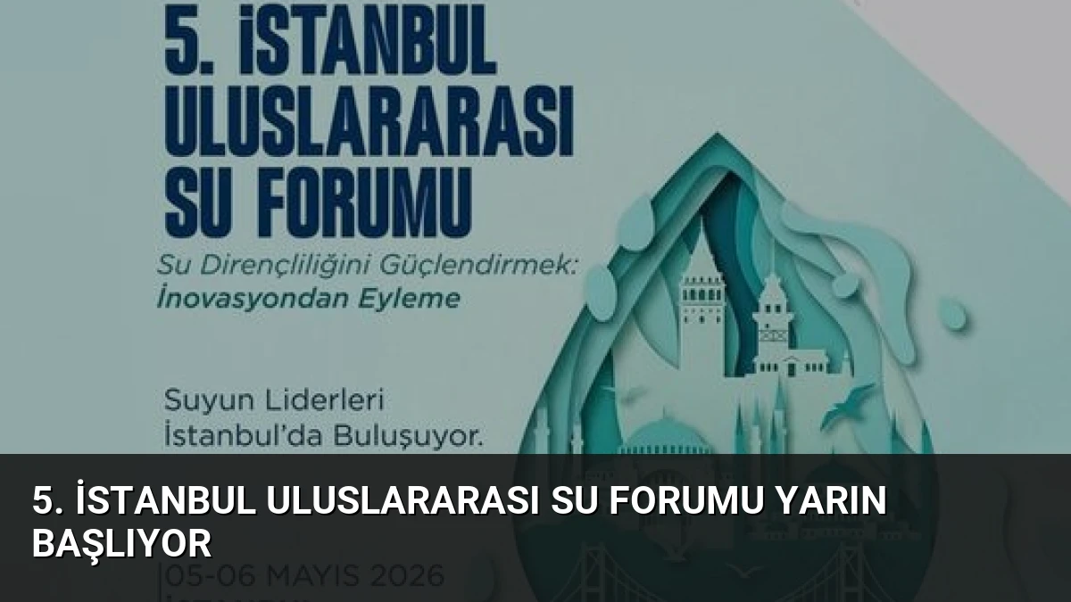 5. İstanbul Uluslararası Su Forumu Yarın Başlıyor