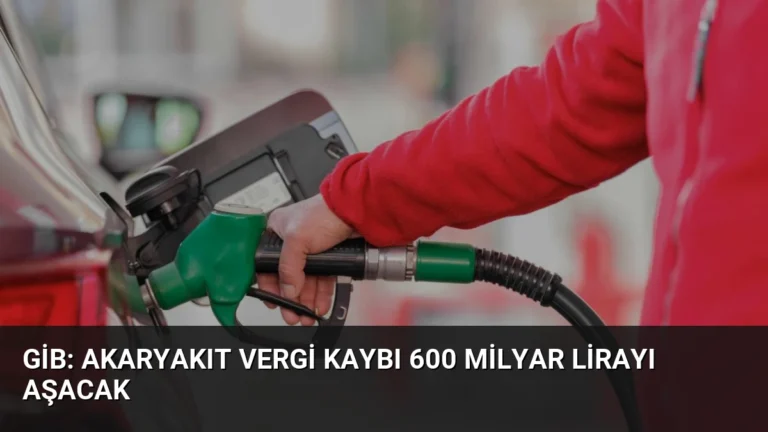 GİB: Akaryakıt Vergi Kaybı 600 Milyar Lirayı Aşacak