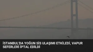 İstanbul'da Yoğun Sis Ulaşımı Etkiledi, Vapur Seferleri İptal Edildi
