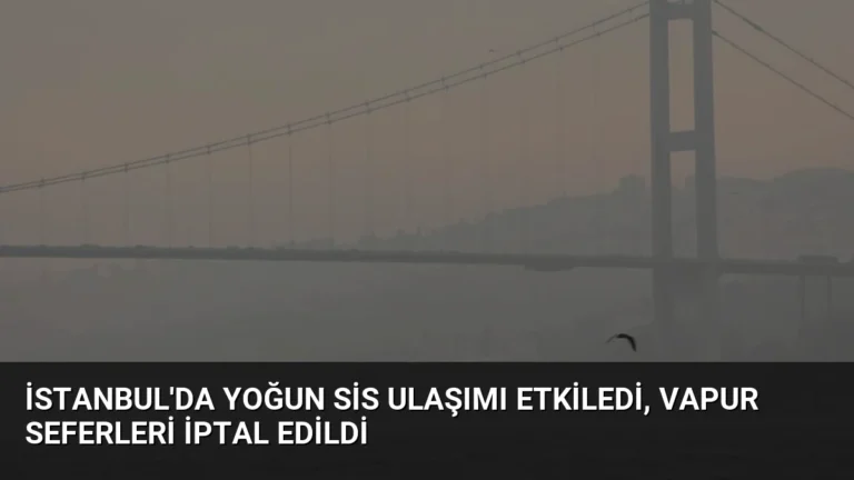 İstanbul’da Yoğun Sis Ulaşımı Etkiledi, Vapur Seferleri İptal Edildi