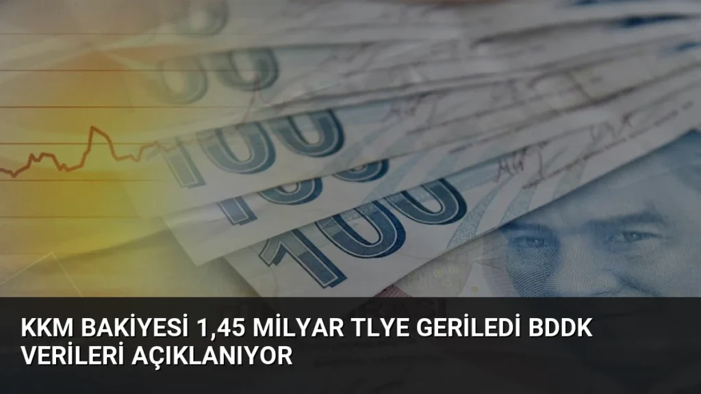 KKM Bakiyesi 1,45 Milyar TLye Geriledi BDDK Verileri Açıklanıyor