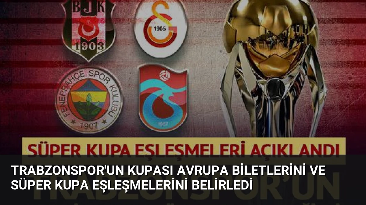 Trabzonspor’un Kupası Avrupa Biletlerini ve Süper Kupa Eşleşmelerini Belirledi