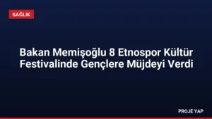 Bakan Memişoğlu 8 Etnospor Kültür Festivalinde Gençlere Müjdeyi Verdi