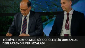 Türkiye Stokholm'de Sürdürülebilir Ormanlar Deklarasyonunu İmzaladı