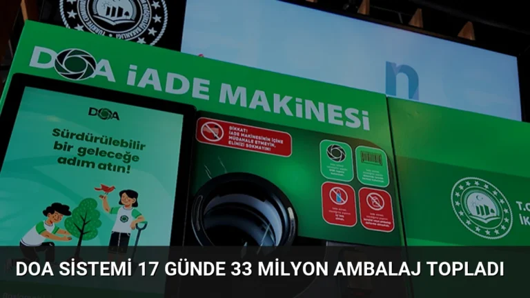 DOA Sistemi 17 Günde 33 Milyon Ambalaj Topladı