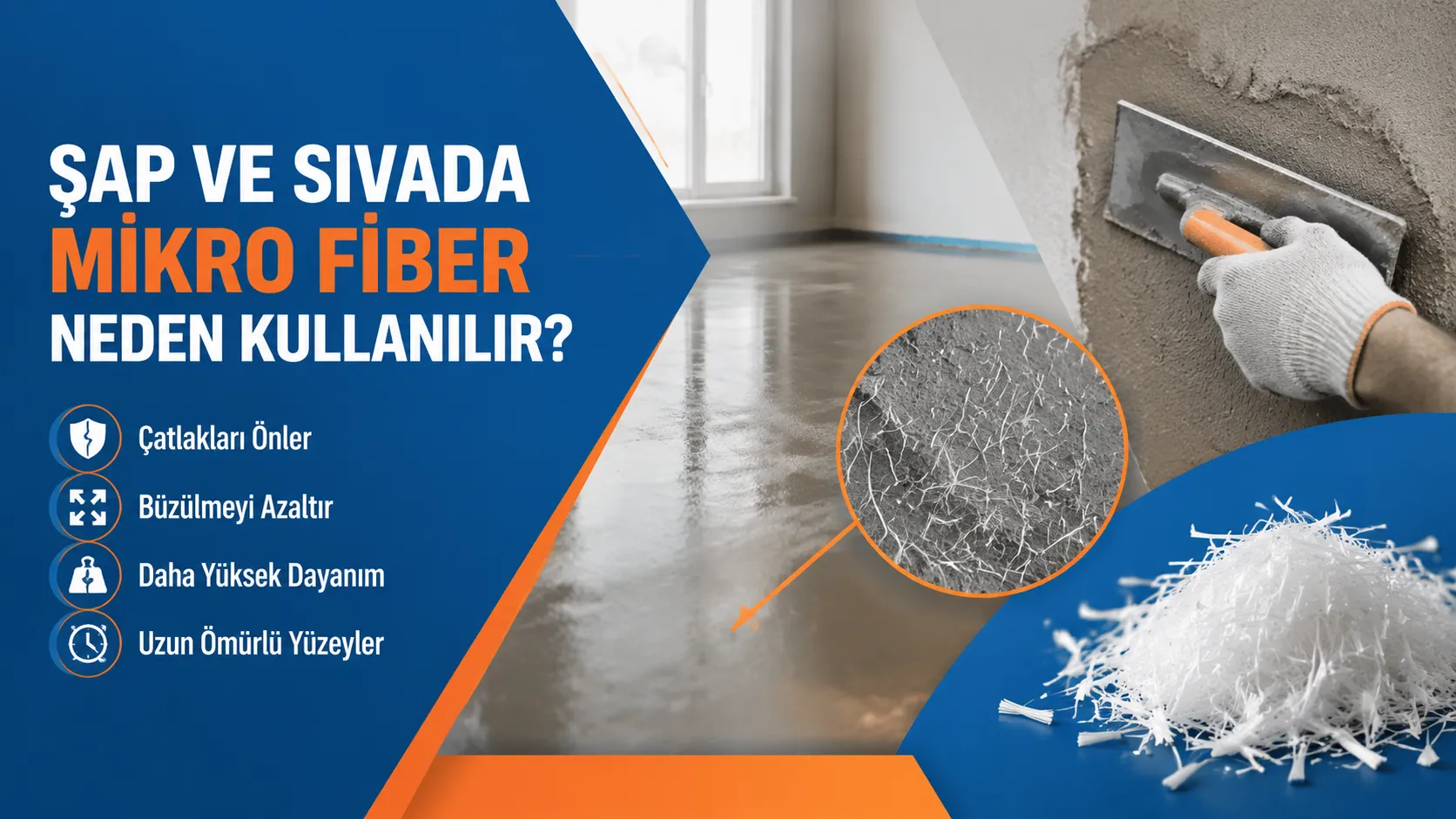 Şap ve Sıvada Mikro Fiber Neden Kullanılır?