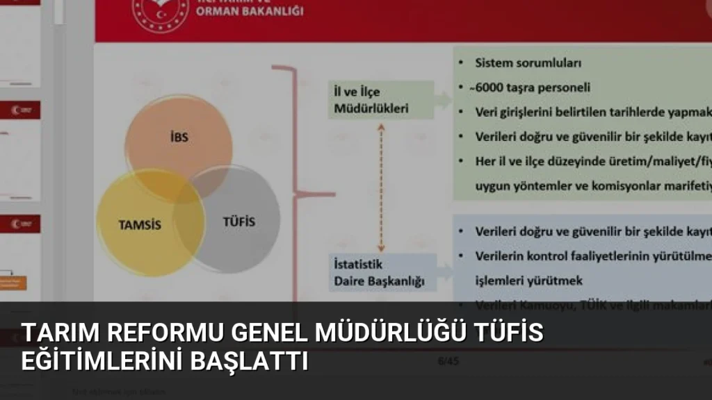 Tarım Reformu Genel Müdürlüğü TÜFİS eğitimlerini başlattı