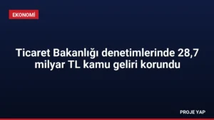 Ticaret Bakanlığı denetimlerinde 28,7 milyar TL kamu geliri korundu