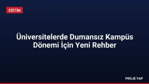 Üniversitelerde Dumansız Kampüs Dönemi İçin Yeni Rehber