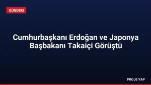 Cumhurbaşkanı Erdoğan ve Japonya Başbakanı Takaiçi Görüştü