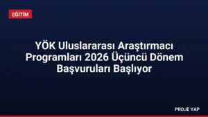 YÖK Uluslararası Araştırmacı Programları 2026 Üçüncü Dönem Başvuruları Başlıyor