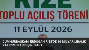 Cumhurbaşkanı Erdoğan Rize'de 10 Milyar Liralık Yatırımın Açılışını Yaptı