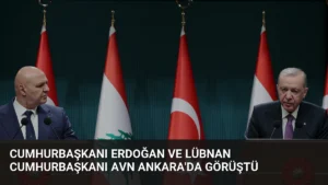 Cumhurbaşkanı Erdoğan ve Lübnan Cumhurbaşkanı Avn Ankara'da Görüştü