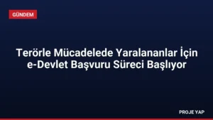 Terörle Mücadelede Yaralananlar İçin e-Devlet Başvuru Süreci Başlıyor