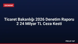 Ticaret Bakanlığı 2026 Denetim Raporu 2 24 Milyar TL Ceza Kesti