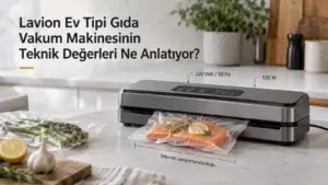 Lavion Ev Tipi Gıda Vakum Makinesinin Teknik Değerleri Ne Anlatıyor?