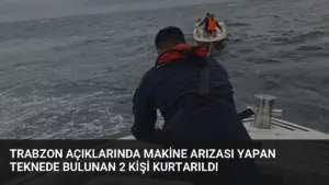 Trabzon Açıklarında Makine Arızası Yapan Teknede Bulunan 2 Kişi Kurtarıldı