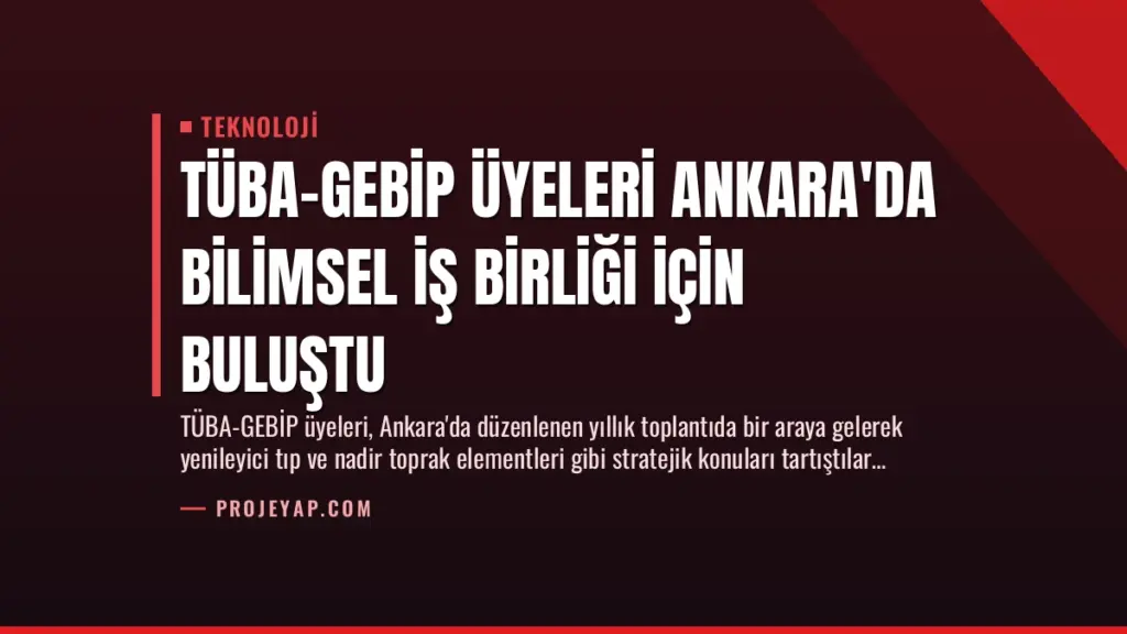 TÜBA-GEBİP Üyeleri Ankara'da Bilimsel İş Birliği İçin Buluştu