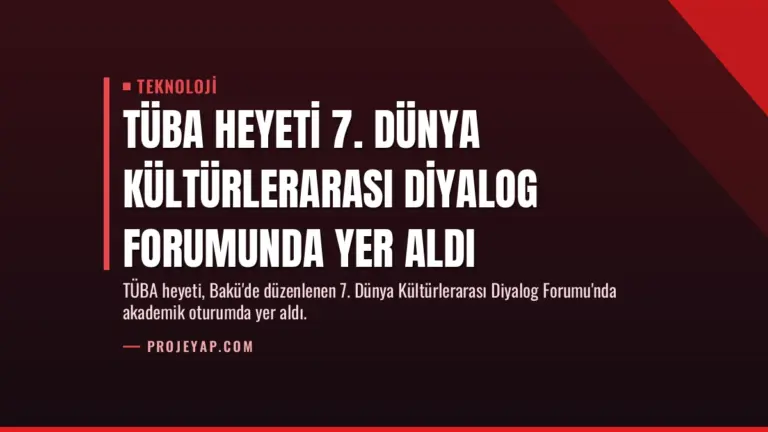 TÜBA Heyeti 7. Dünya Kültürlerarası Diyalog Forumunda Yer Aldı