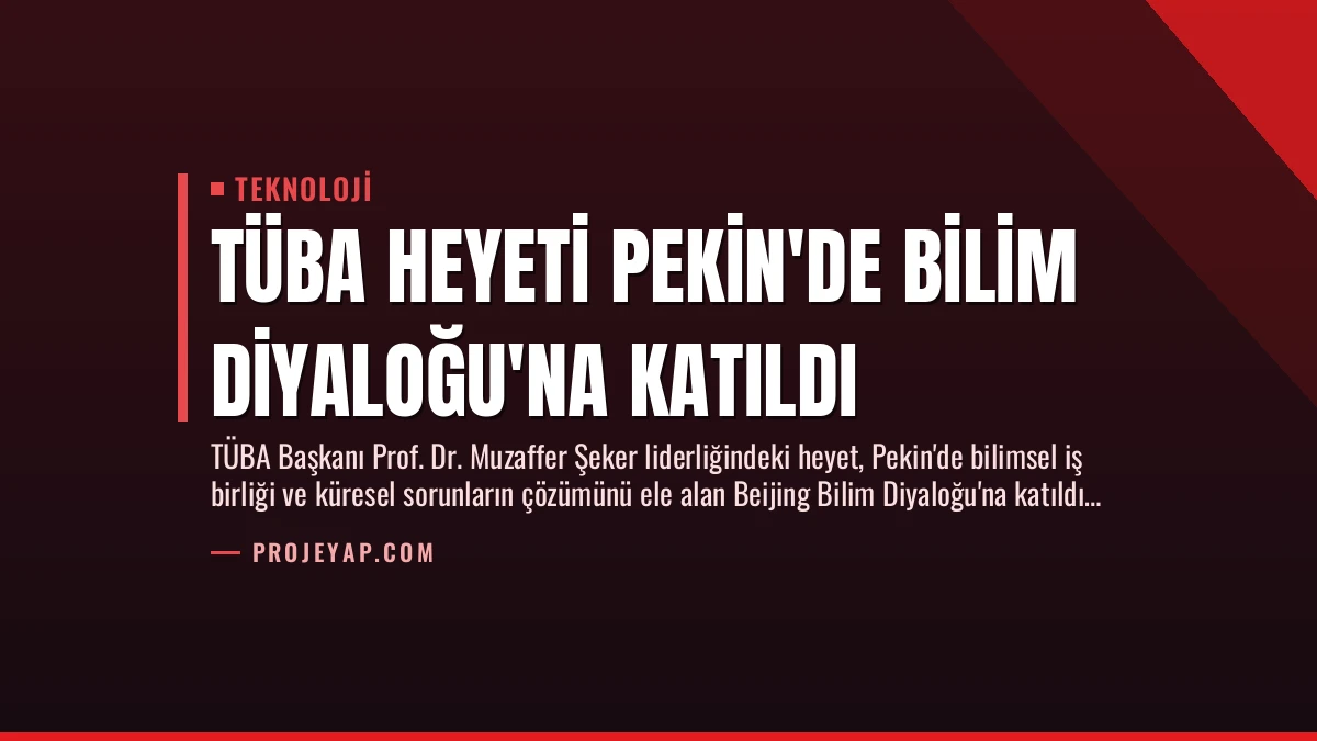 TÜBA Heyeti Pekin’de Bilim Diyaloğu’na Katıldı